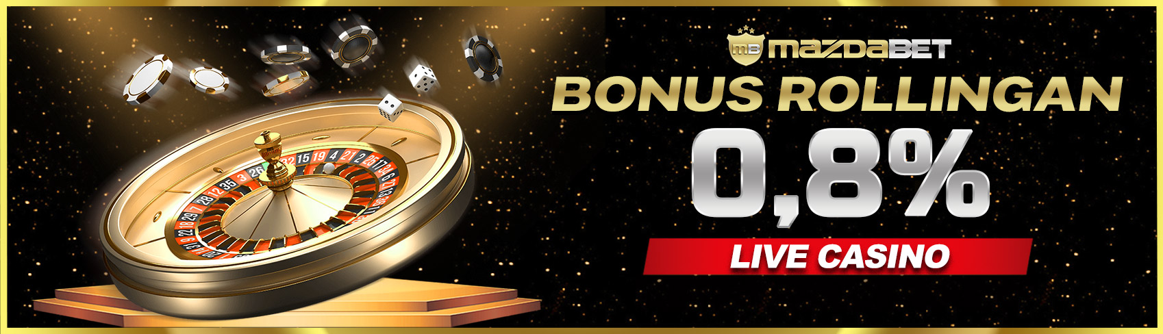 BONUS ROLLINGAN LIVE CASINO 0.8%